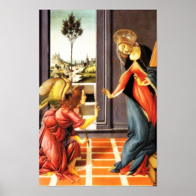Die Jungfrau der Ankündigung Mary Gabriel Angel Po Poster (Vorne)