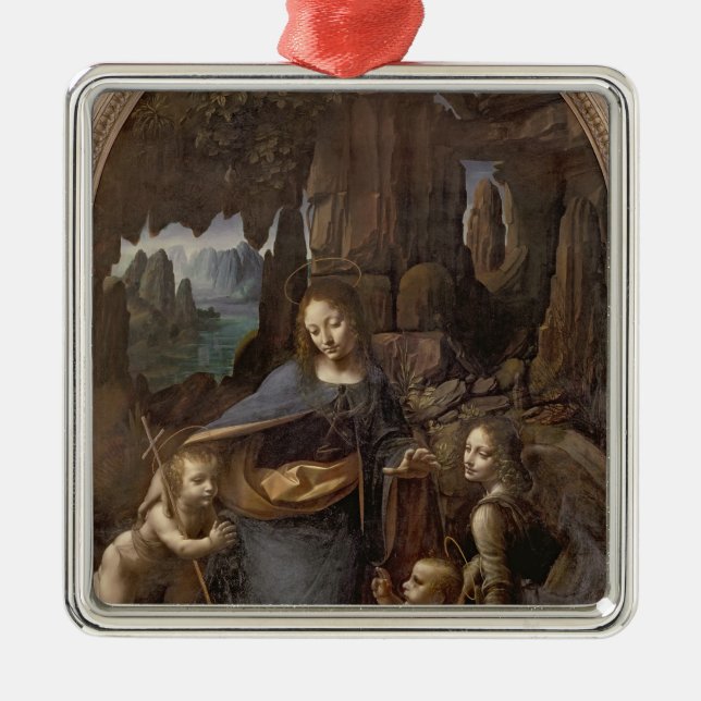 Die Jungfrau der Felsen, c.1508 Silbernes Ornament (Vorne)