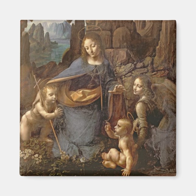 Die Jungfrau der Felsen Magnet (Vorne)