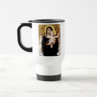 Die Jungfrau der Lilienen-Reise-Tasse w/Prayer