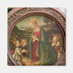 Die Jungfrau, die das Christkind bewundert Magnet