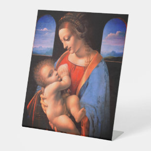 Die Jungfrau, in der Mary das Christkind stillen-3 Sockelschild