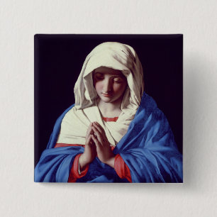 Die Jungfrau in Gebet, 1640-50 (Öl auf Leinwand) Button