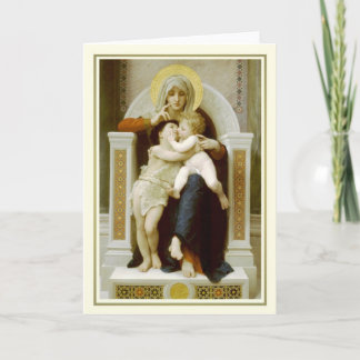 Die Jungfrau, Jesus und Johannes Baptist Feiertagskarte