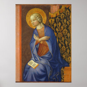 Die Jungfrau kündigen, C. 1430 an (Tempera auf Poster