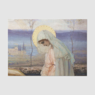 „Die Jungfrau Maria“ von Mikhail Nesterov Seidenpapier