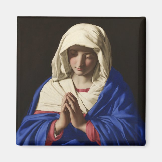 Die Jungfrau Mary im Gebet Magnet (Vorne)