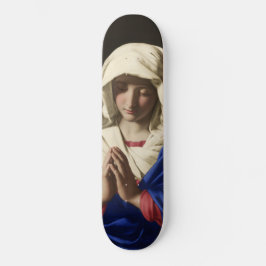 Die Jungfrau Mary im Gebet Skateboard