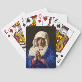 Die Jungfrau Mary im Gebet Spielkarten