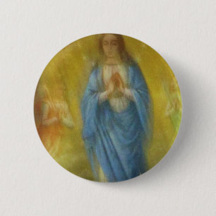 Die Jungfrau Mary -   mittelalterlicher Zeitraum Button