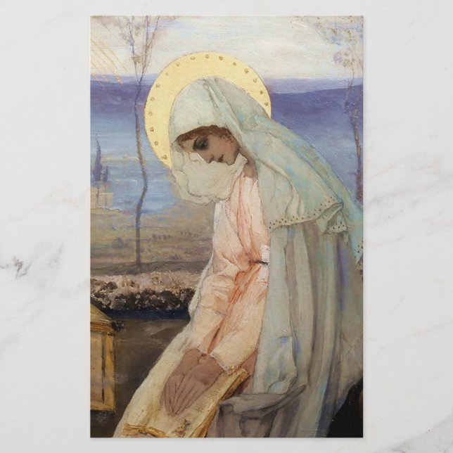 "Die Jungfrau Mary" von Michail Nesterov Briefpapier (Vorderseite)