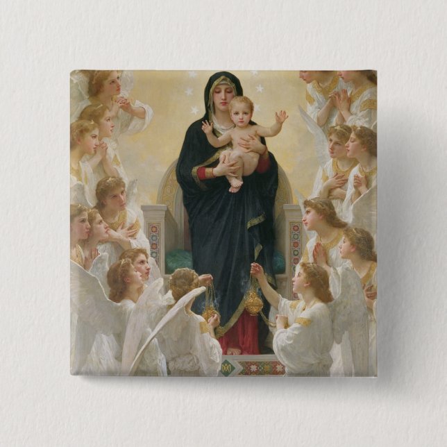 Die Jungfrau mit Angels, 1900 Button (Vorderseite)