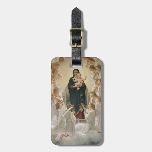 Die Jungfrau mit Angels, 1900 Gepäckanhänger (Vorderseite vertikal)