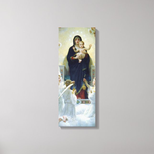 Die Jungfrau mit Angels Poster von Bougeureau Leinwanddruck (Vorderseite)