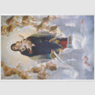 Die Jungfrau mit Engeln, Bouguereau Seidenpapier