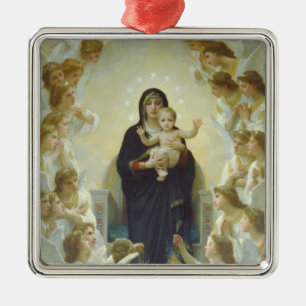 Die Jungfrau mit Engeln Silbernes Ornament