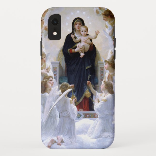 Die Jungfrau mit Engeln von William Adolphe Bougue Case-Mate iPhone Hülle (Rückseite)