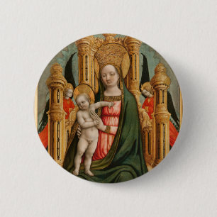 „Die Jungfrau und das Kind“ Kunst-Button Button