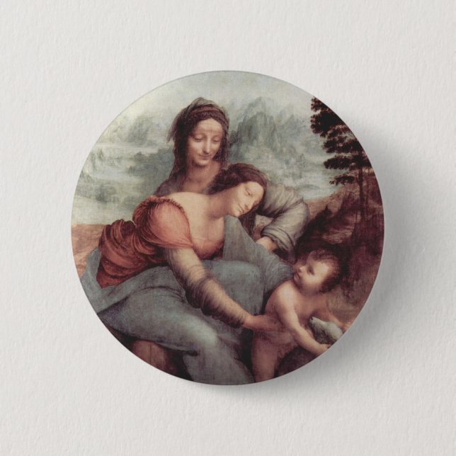 Die Jungfrau und das Kind mit St Anne Button (Vorderseite)