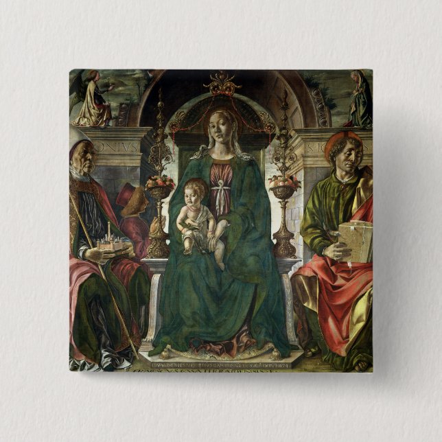 Die Jungfrau und die Heiligen, 1474 Button (Vorderseite)