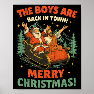 Die Jungs sind zurück in der Stadt Frohe Weihnacht Poster