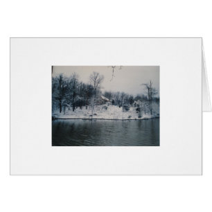 Die Kabine u. der Teich im Winter