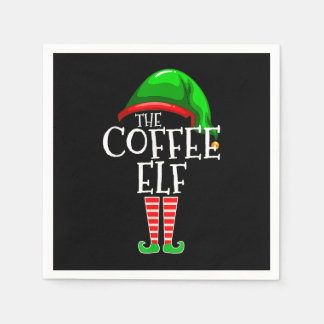 Die Kaffee-Elf-Familie Weihnachten-Merry Christma Serviette
