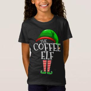 Die Kaffee-Elf-Gruppe passt Weihnachtsgif der Fami T-Shirt