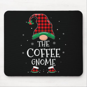 Die Kaffee-Gnome-Weihnachtsfamilie passt zu Karier Mousepad