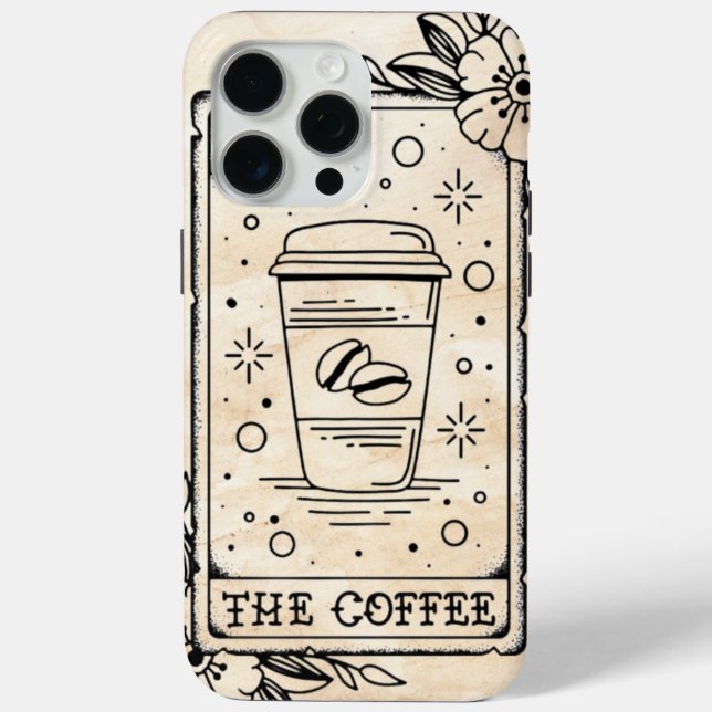 Die Kaffee-Tarot-Karte Case-Mate iPhone Hülle (Rückseite)