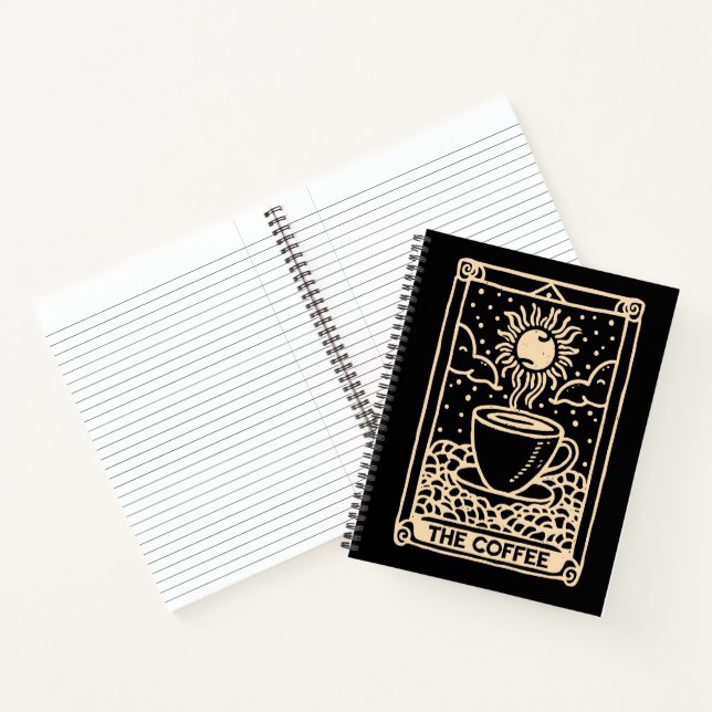 Die Kaffee-Tarot-Karte dunkle Akademie Notizbuch (Innenseite)