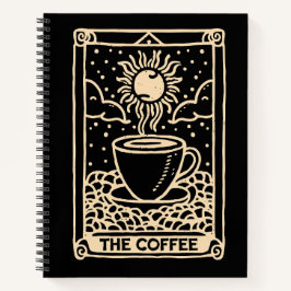 Die Kaffee-Tarot-Karte dunkle Akademie Notizbuch