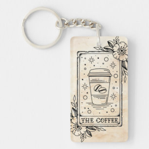 Die Kaffee-Tarot-Karte Schlüsselanhänger