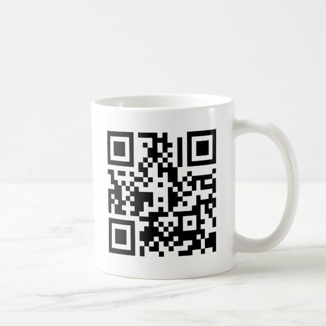 Die Kaffee-Tasse QR Würfel-| Kaffeetasse (Rechts)