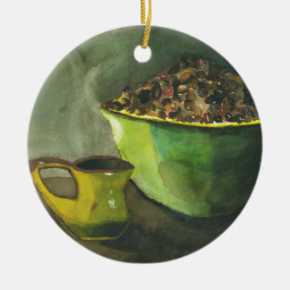 Die Kaffeebowl Kaffeebohnen aus dem Dampfbad Keramik Ornament