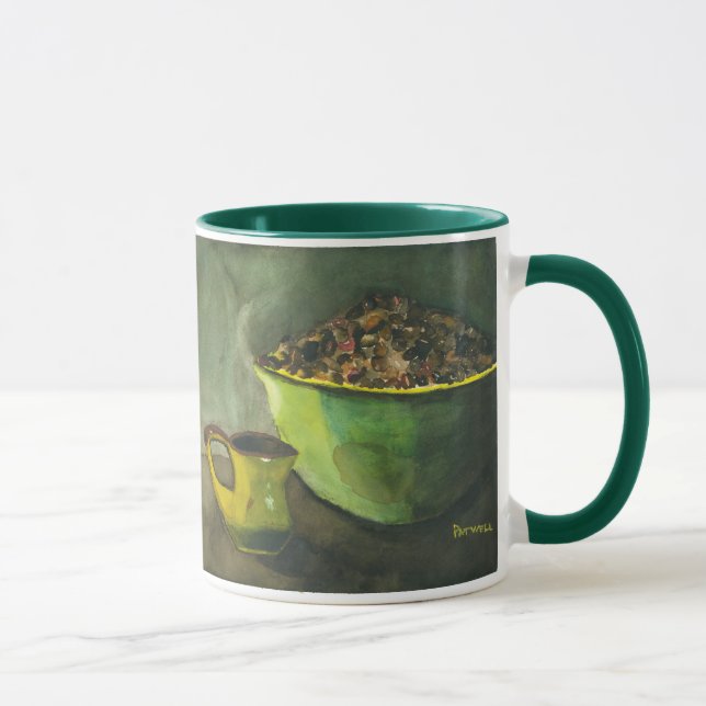 Die Kaffeebowl Kaffeebohnen aus dem Dampfbad Tasse (Rechts)