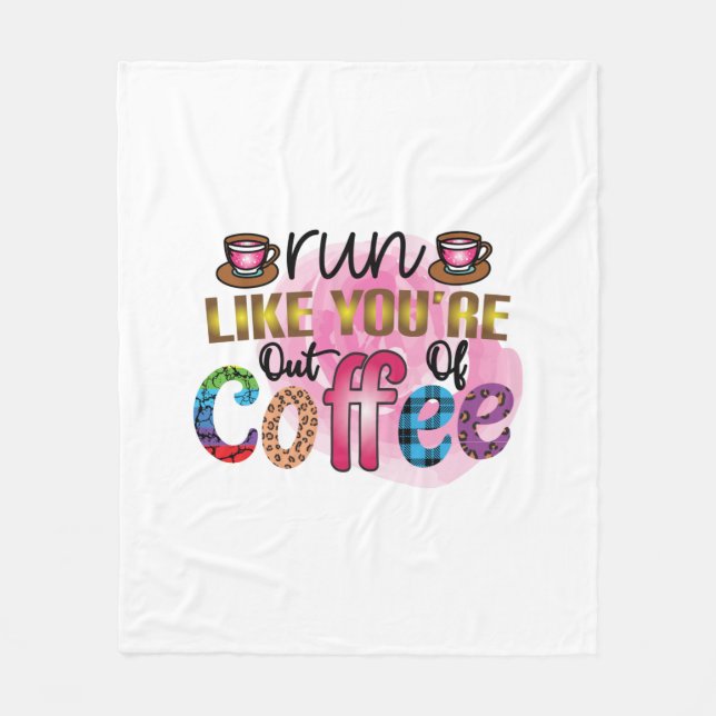 Die Kaffeekunst läuft so, als wäre dir der Kaffee  Fleecedecke (Vorderseite)