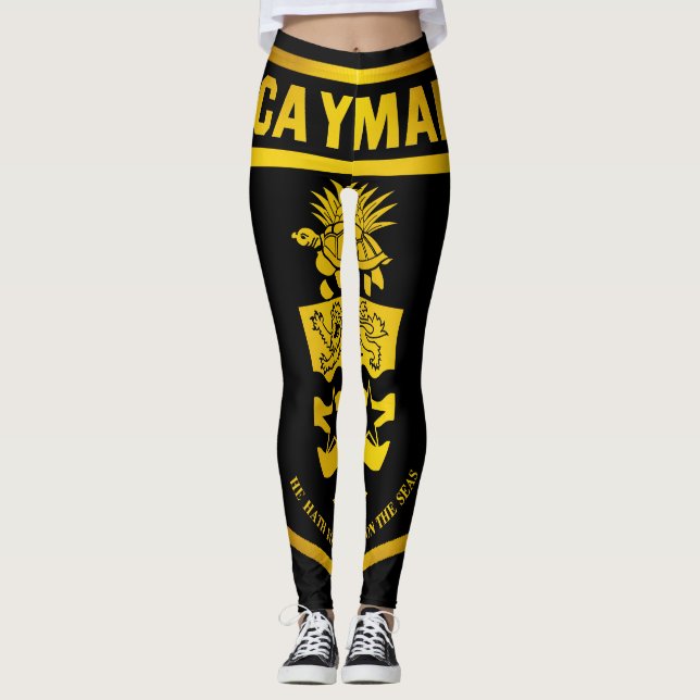 Die Kaimaninseln-Emblem Leggings (Vorderseite)