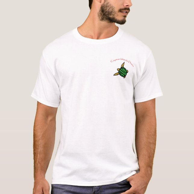 Die Kaimaninseln-Taucher - Meeresschildkröte T-Shirt (Vorderseite)