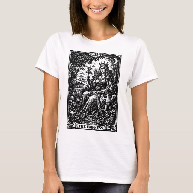 Die Kaiserin — BurnsInHell Tarot III T-Shirt (Vorderseite)