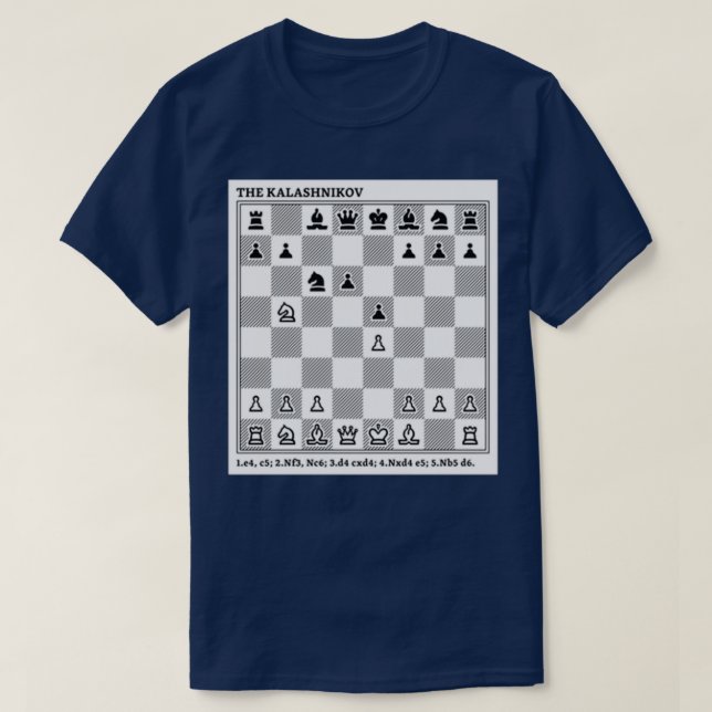 Die Kalaschnikow, die sizilianische Verteidigung  T-Shirt (Design vorne)