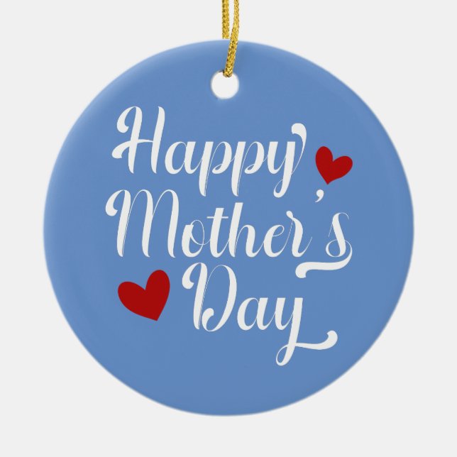 Die Kalligraphie der einfachen glücklichen Mutter  Keramik Ornament (Vorne)