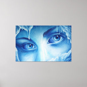Die kalten Augen des Winters Leinwanddruck