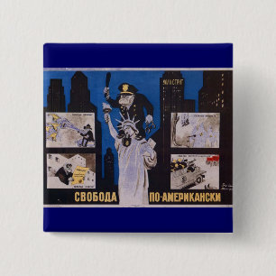 Die kalter Kriegs-Sowjetunions-Propaganda-Plakate Button