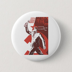 Die kalter Kriegs-Sowjetunions-Propaganda-Plakate Button