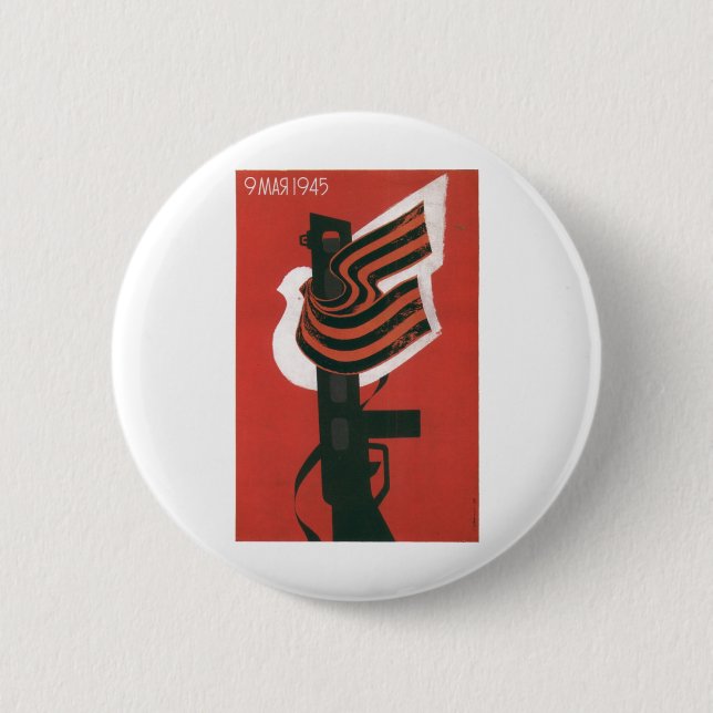 Die kalter Kriegs-Sowjetunions-Propaganda-Plakate Button (Vorderseite)