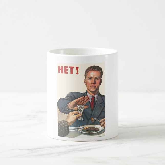 Die kalter Kriegs-Sowjetunions-Propaganda-Plakate Kaffeetasse (Mittel)