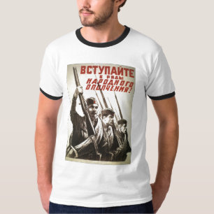 Die kalter Kriegs-Sowjetunions-Propaganda-Plakate T-Shirt