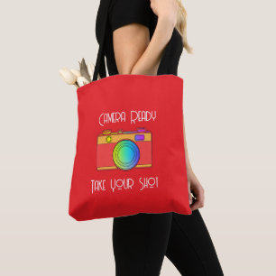 Die Kamera ist bereit für einen roten Schuss Tasche