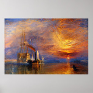 Die kämpfende Temeraire von J.M.W. Turner Poster
